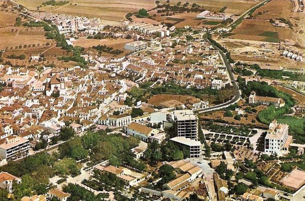 Aerial view of Marbella, 1960s.