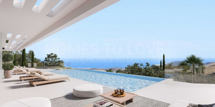 Villa con vistas al mar en venta en La Reserva de la Cala Golf, Mijas Costa, España
