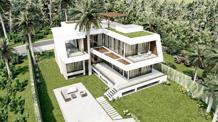 Terrain de premier choix avec projet et licence pour villa moderne de 600m² à vendre à Estepona