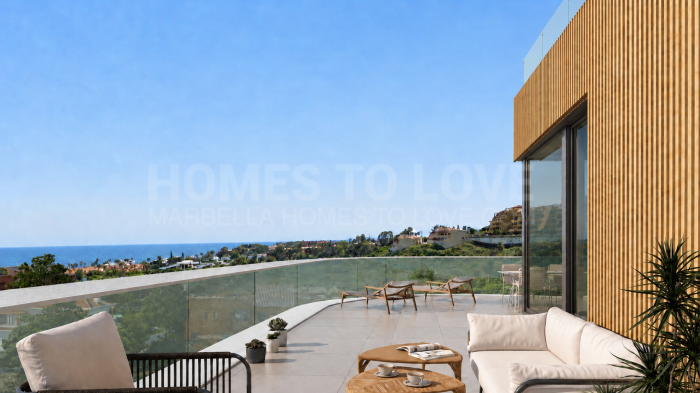 New-build penthouse with an impressive terrace, private pool, and sea views in Los Hidalgos, Manilva