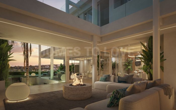 Luxury villa in Marbella, Valdeolletas area, with private pool and sea views