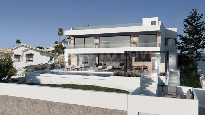 Villa de lujo con vistas panorámicas al mar en Mijas Costa, Málaga