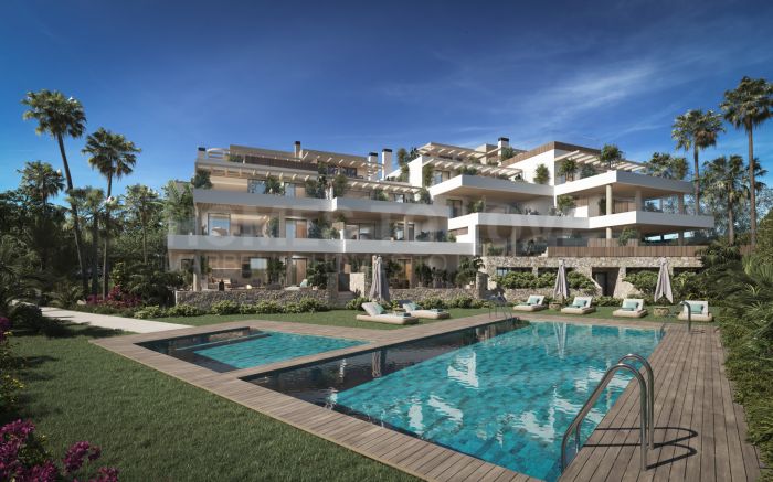 Incredible apartments with sea views, green areas next to the golf course in Cabopino.